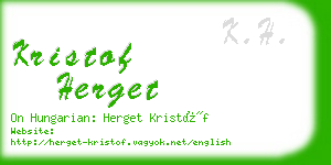 kristof herget business card